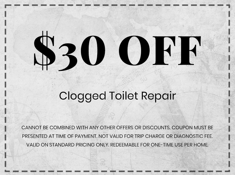 Discounts on Clogged Toilet Repair