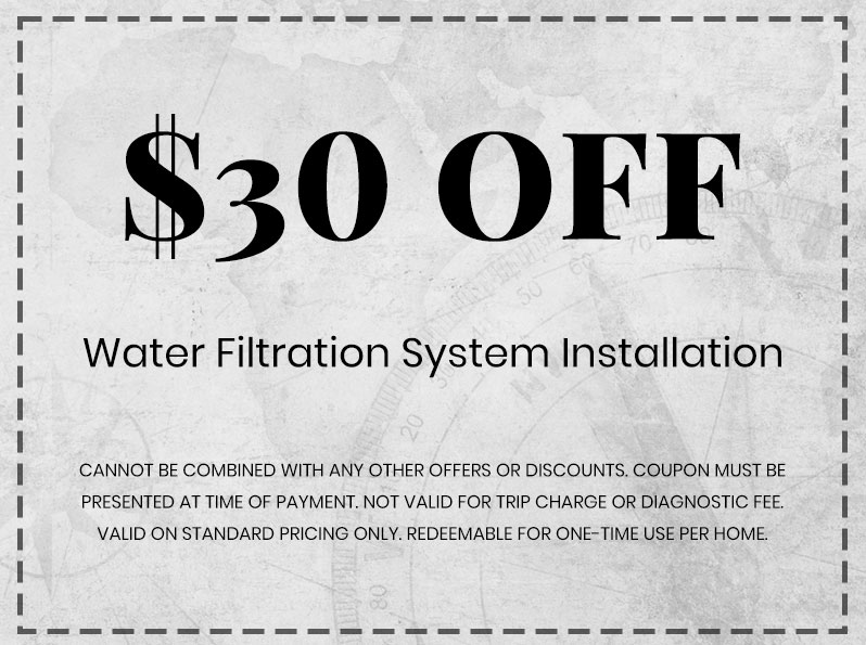 Discounts on Water Filtration System Installation